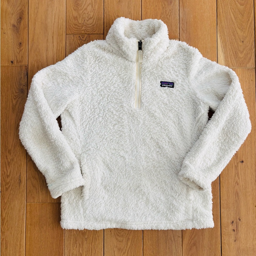 Kids White Patagonia Fleece